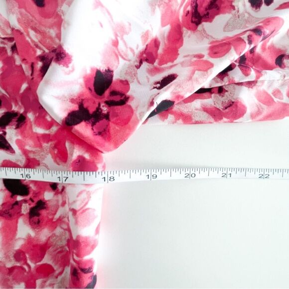 Calvin Klein Blouse Floral Pullover Pink Women's S Adjustable Sleeves - Picture 5 of 9